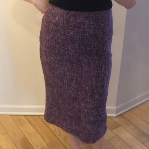 Benetton purple wool pencil skirt - Size 4 (40)